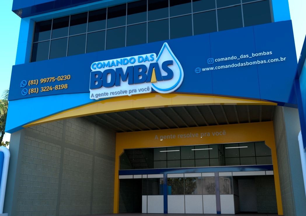 Fachada da loja Comando das Bombas